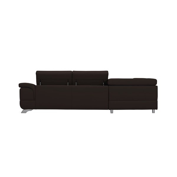 Tmavě hnědá rozkládací rohová pohovka Windsor & Co Sofas Gamma, levý roh-image-2