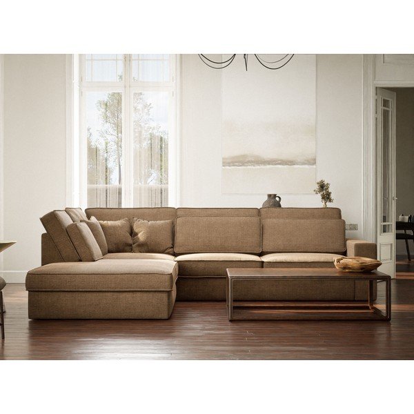 Helepruun šenill-nurgadiivan (vasak nurk/L-kujuline) Kirou - Maison de Rêve-image-4