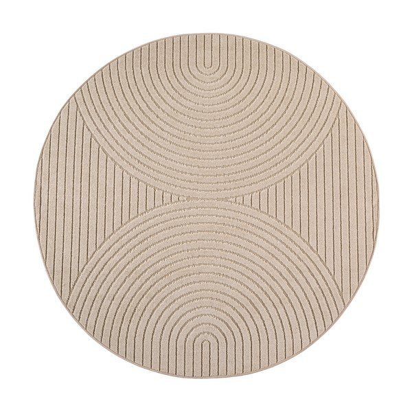 Beež ümmargune sise- ja õuevaip ø 120 cm Nova - Ayyildiz Carpets