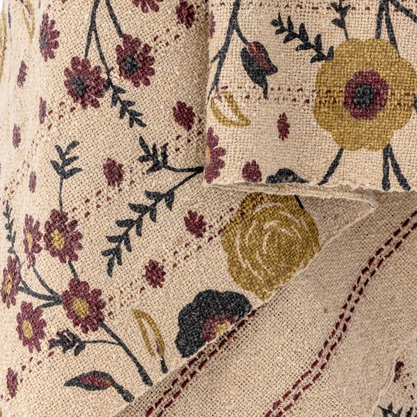 Taaskasutatud puuvillast pruun tekk 130x160 cm Eydis - Bloomingville-image-3