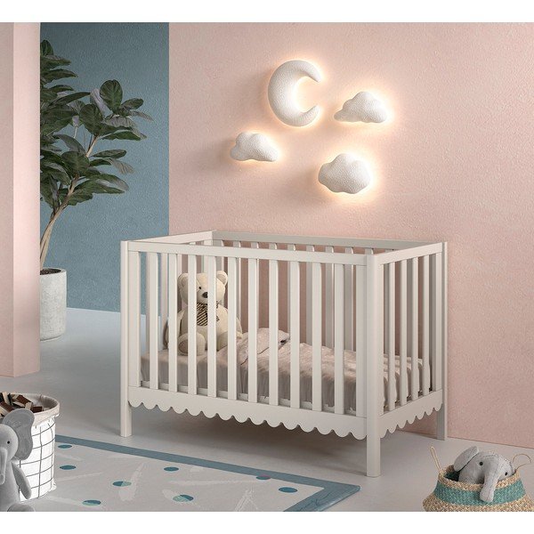 Beež männipuidust reguleeritava kõrgusega võrevoodi 60x120 cm Swingo - Vipack-image-1