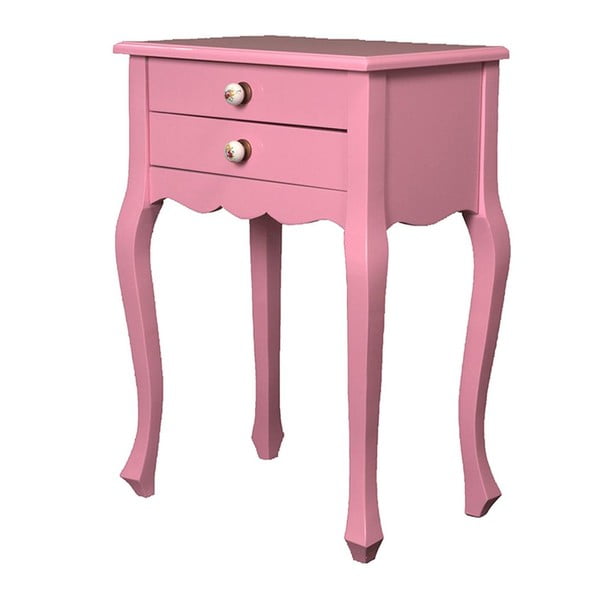 Odkládací stolek Nora Pink, 52x35x72 cm