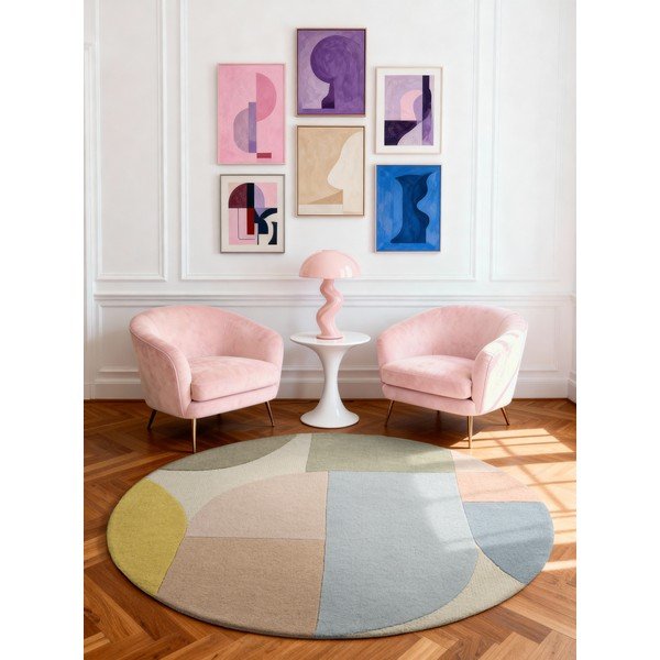 Käsitsi kootud villane ümmargune vaip ø 200 cm Westminster Piccadilly - Ted Baker-image-1