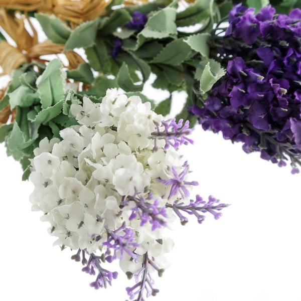 Kunstlilled 3tk komplektis (kõrgus 32 cm) Lavender Bouquet - Casa Selección-image-1