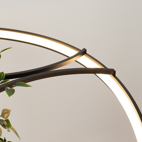 Must alumiiniumist LED-ripplamp ø 110 cm RIO - Thoro-image-2
