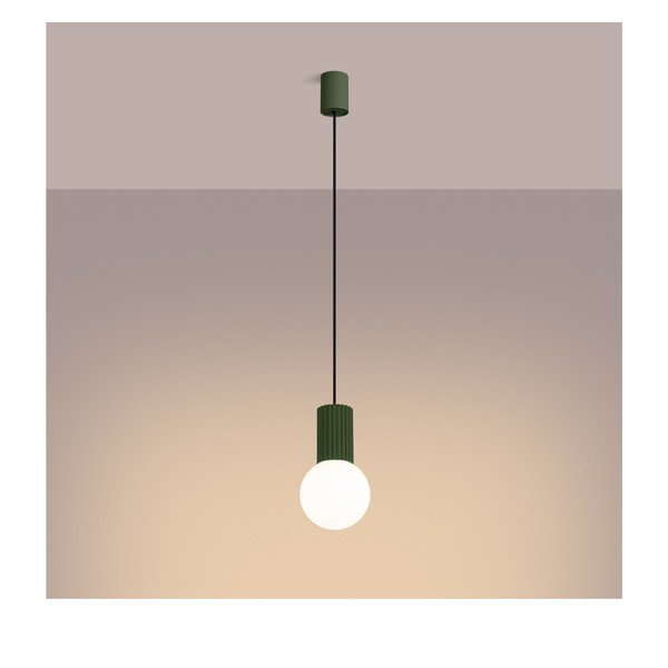 Roheline opaalklaasist ripplamp ø 12 cm Orbital - Sollux-image-2