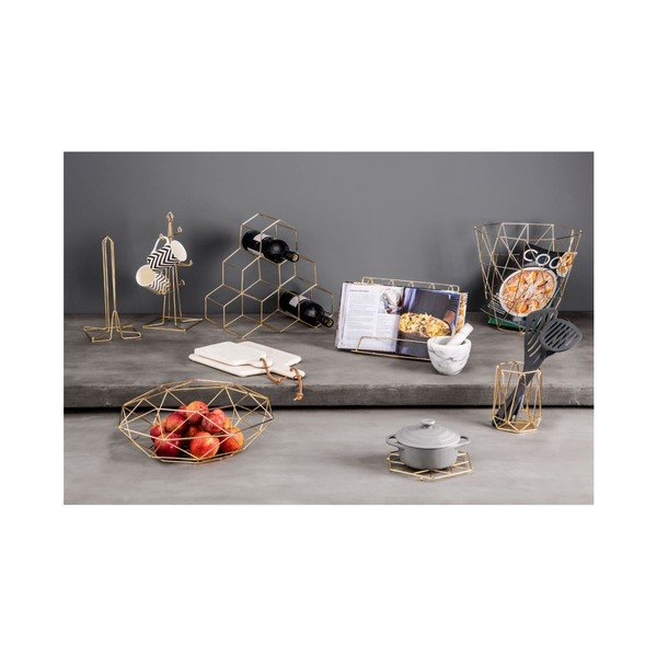 Kuldne metall majapidamispaberi stend ø 15 cm Vertex – Premier Housewares-image-2