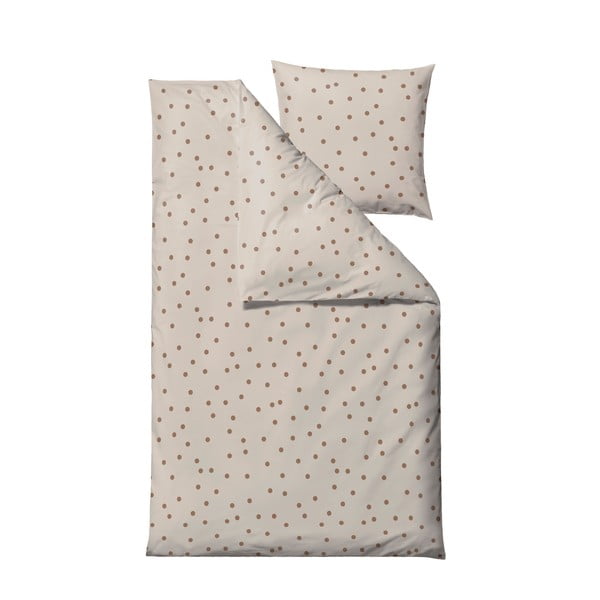 Pruun puuvill-satiinist voodipesu üheinimesevoodile 140x200 cm Solaris - Södahl