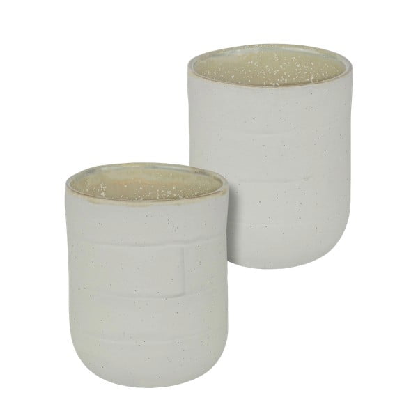 Valge ja beež kruusid 2 tk komplektis kivist 0,3 l Sand Grain - Mette Ditmer Denmark