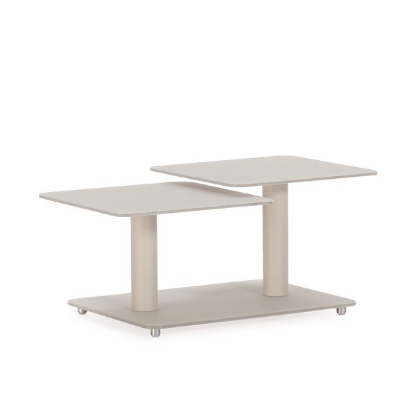 Kreemikas klaasist kohvilaud 54x115 cm Elvi - Marckeric