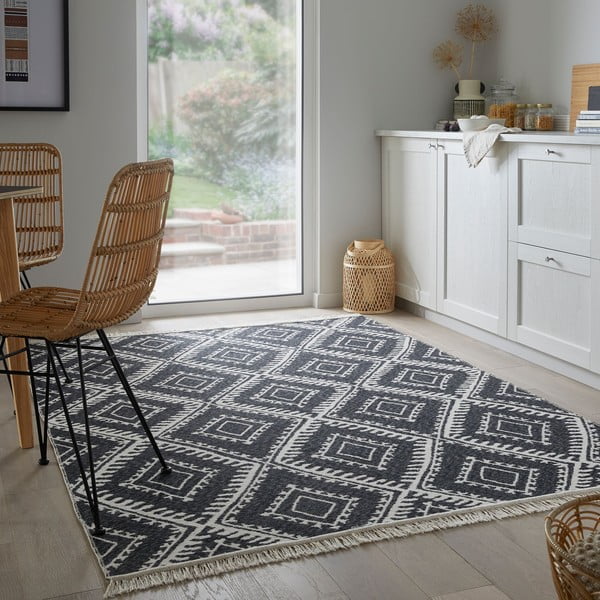 Must-valge vaip 120x170 cm Alix - Flair Rugs-image-1