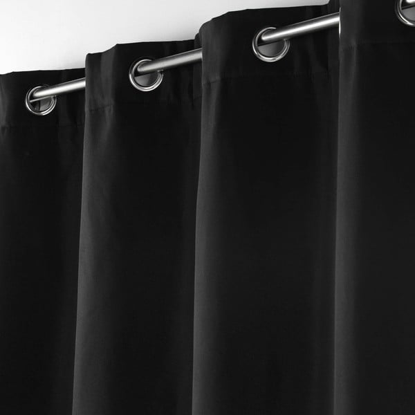 Must mikrokiududest helikindel kardin 135x260 cm Micropolar - douceur d'intérieur-image-1