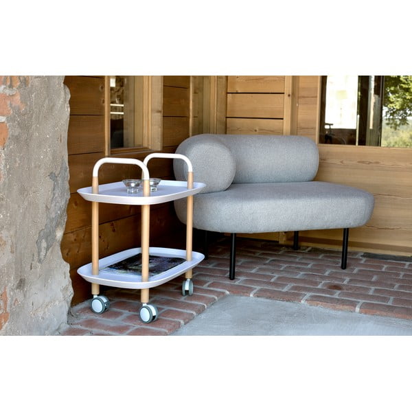 Bílý servírovací vozík na kolečkách Tenzo Wagon Beech-image-4