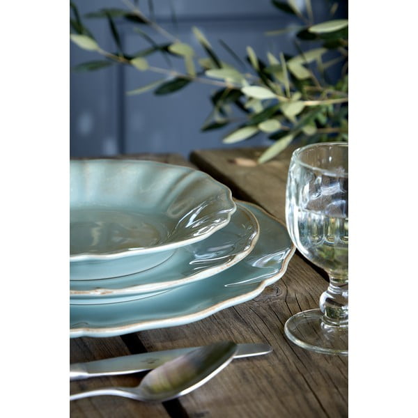 Sinine-türkiissinine kivikeraamikast taldrik ø 21 cm Alentejo - Costa Nova-image-1