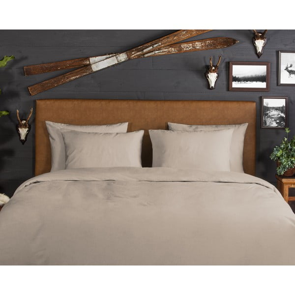 Pruun flanell voodipesu kaheinimesevoodile 200x220 cm - Good Morning-image-2