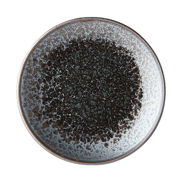 Must ja hall keraamiline taldrik Pearl, ø 25 cm Black Pearl - MIJ