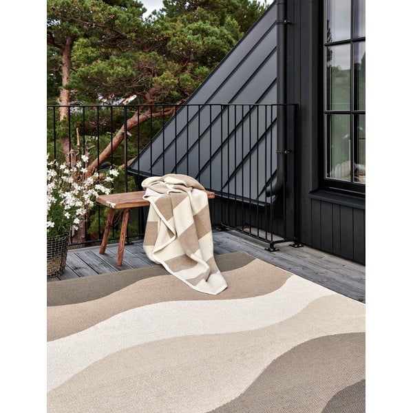 Pruun-beež sise/välisvaip 70x200 cm Urvi Earth – Pappelina-image-1