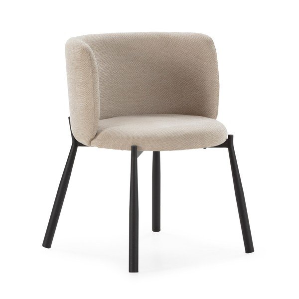 Beežid polsterdatud söögitoolid, 2 tk komplektis Ginny - MOME