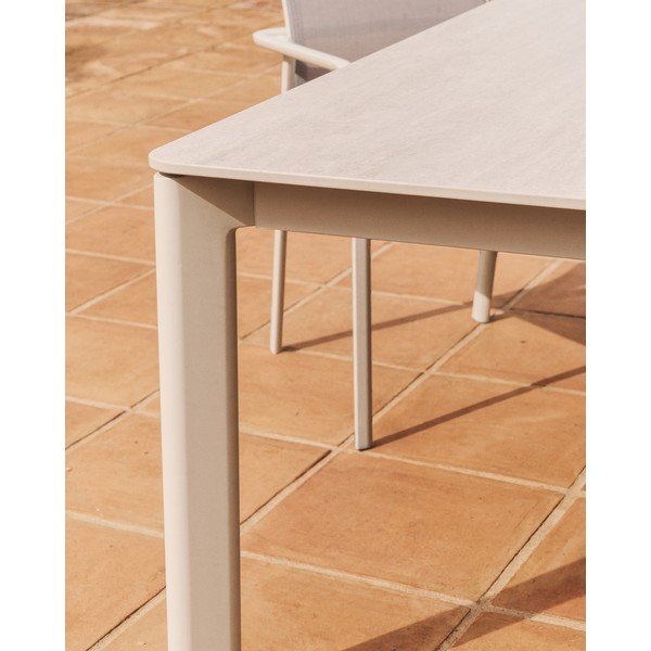 Kiviplaadiga aiasöögilaud 80x140 cm Anafi - Kave Home-image-2