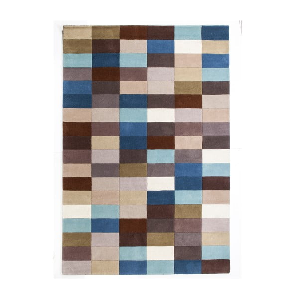 Vlněný koberec Linie Design Romina Blue, 140x200 cm
