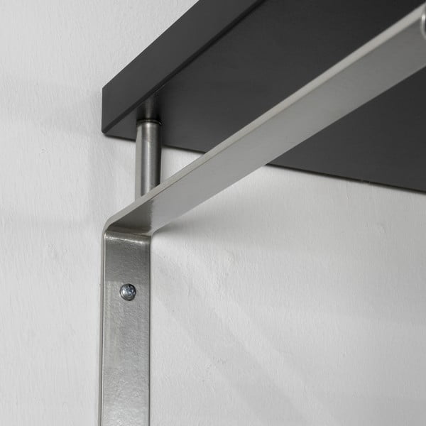 Hõbedane metallist seinanagi riiuliga Rex - Spinder Design-image-3