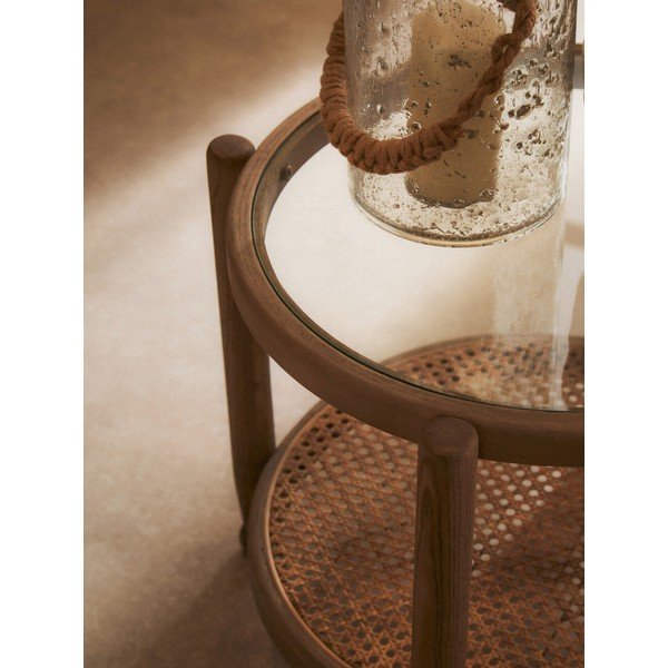 Ümmargune abilaud klaasist pealispinnaga ø 57 cm Cebu - Premier Housewares-image-2