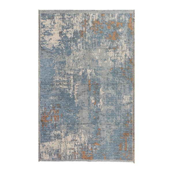 Oboustranný modro-hnědý koberec Vitaus Dinah, 77 x 200 cm