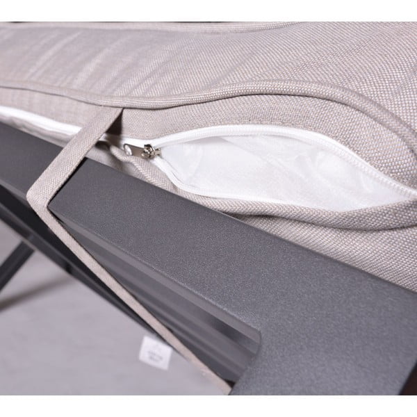 Must-beež metallist aiamööbli komplekt 8-le Portland - Rojaplast-image-2