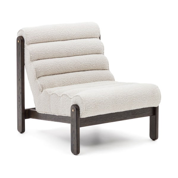 Valge bukleekangast tugitool Magira - Kave Home