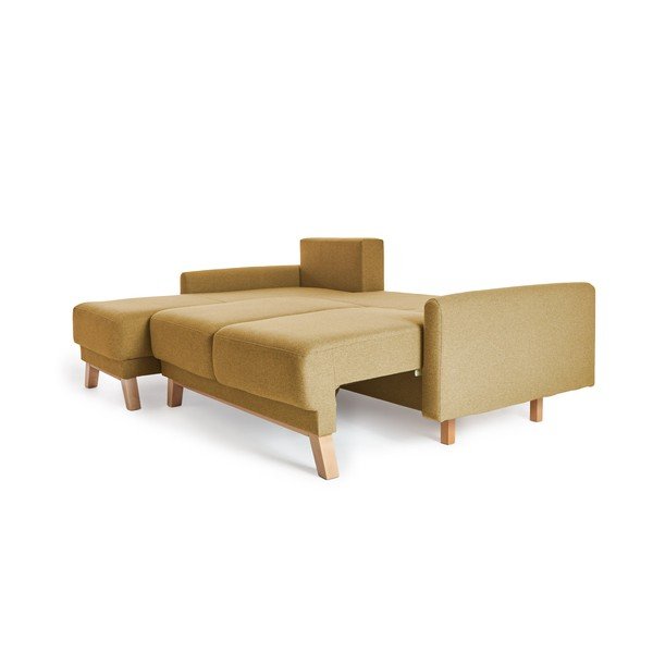 Kollane muutuv diivanvoodi nurgas diivan Pop - Bonami Selection-image-3