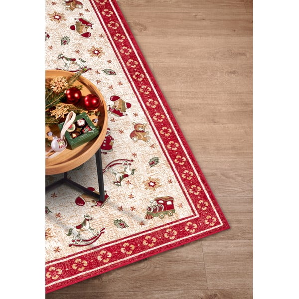 Punane jõulumotiividega puuvillaseguga vaip 160x230 cm Toy's Delight Red Christmas - Villeroy&Boch-image-2