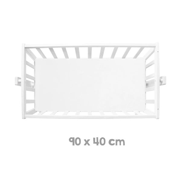 Valge ratastel häll koos varikatusega 40x90 cm Little stars - Roba-image-3