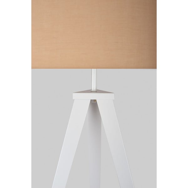 Valgete metallist jalgadega põrandalamp koos beeži varjuga Kiki - Bonami Essentials-image-2