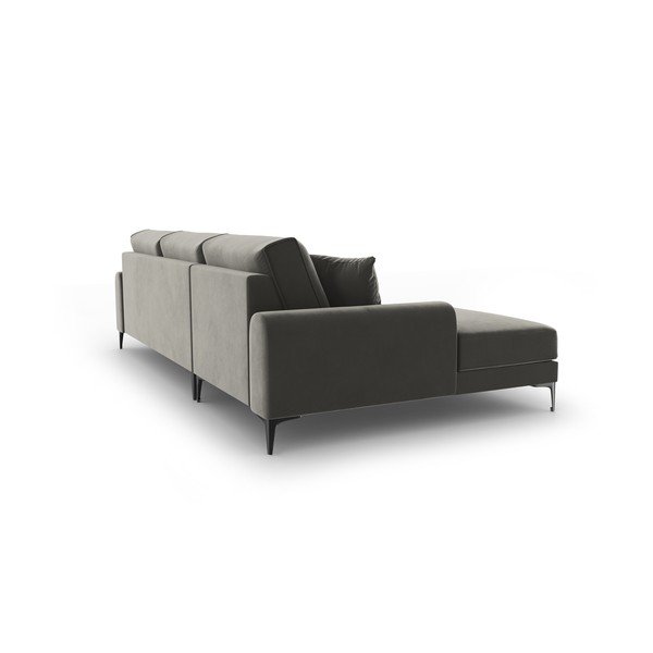 Helehall sametne nurgadiivan , vasakpoolne nurk Madara - Mazzini Sofas-image-3