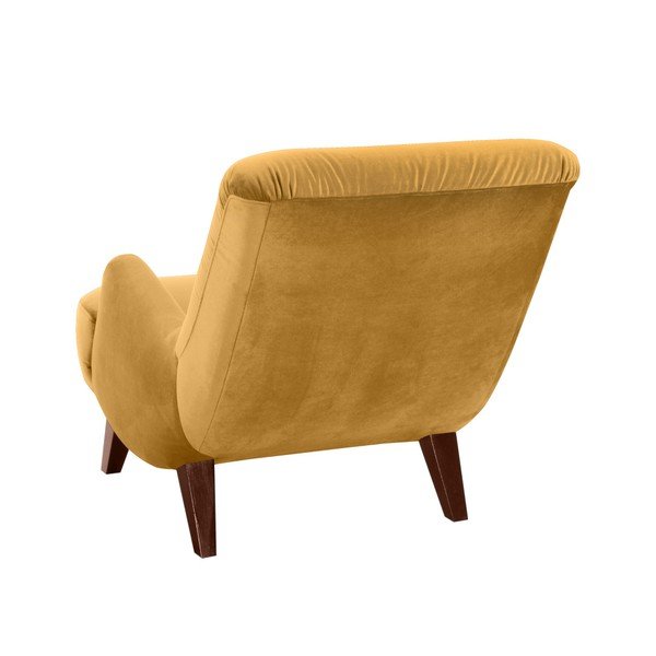 Kollane tugitool pruunide mokkade jalgadega Brandford - Max Winzer-image-2