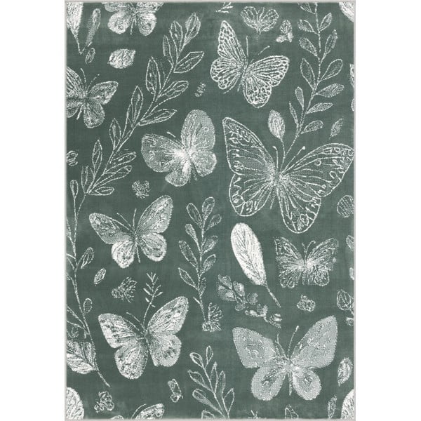 Roheline laste vaip 160x230 cm Dreamy Butterflies - FD