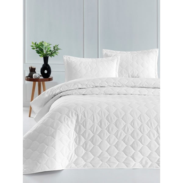 Valge voodiplaat koos 2 padjapüüriga ranforce puuvillast Fresh, 225 x 240 cm. Fresh Color - Mijolnir