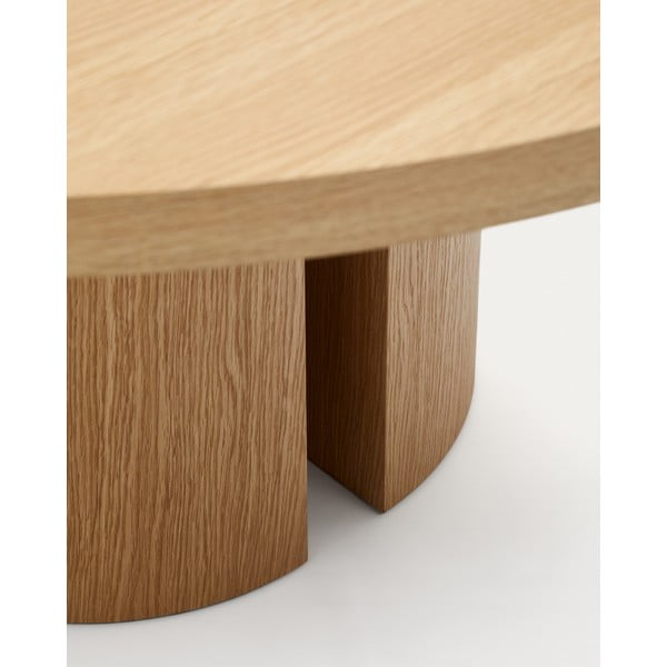 Ümmargune tammespoonist söögilaud ø 150 cm Nealy - Kave Home-image-1