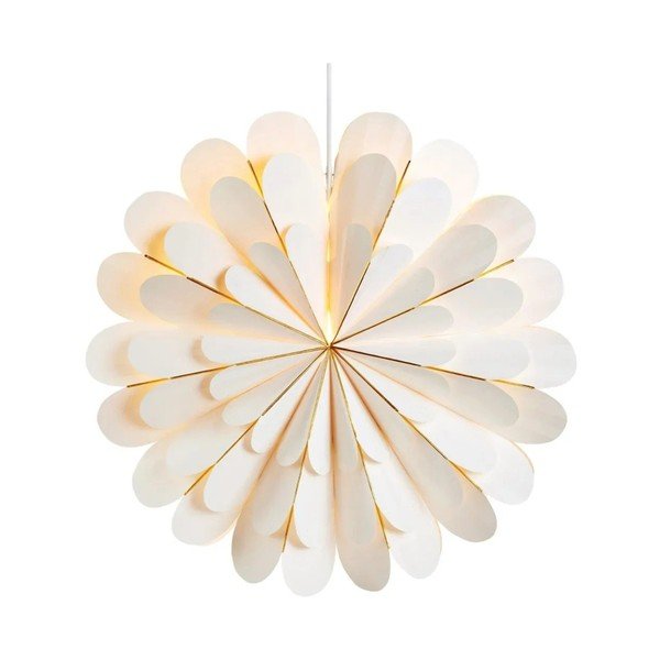 Bílá závěsná světelná dekorace Markslöjd Marigold, výška 45 cm