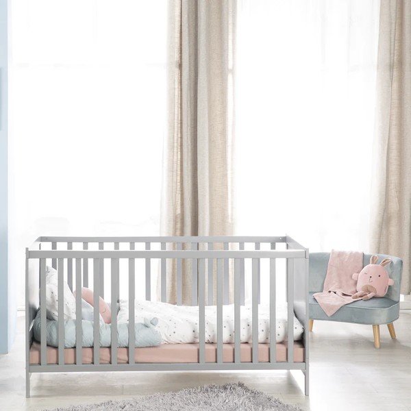 Helehall võrevoodi koos varikatusega 70x140 cm Sternenzauber - Roba-image-4