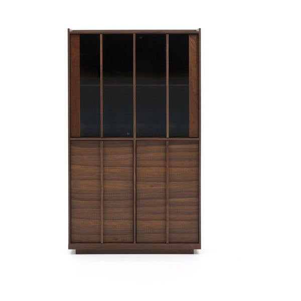 Pruun pähklipuidu spoonist vitriinkapp 100x170x40 cm Onix - Kave Home