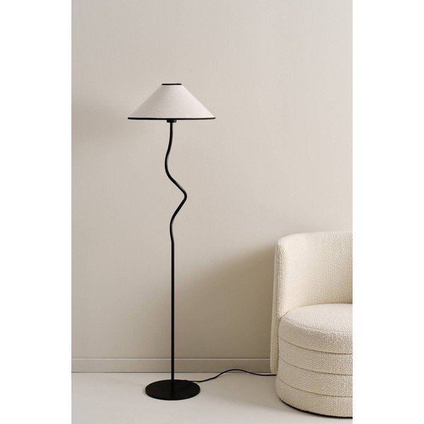 Valge/must kangast hämardatav põrandalamp (kõrgus 148 cm) Juliet - Jotex-image-2