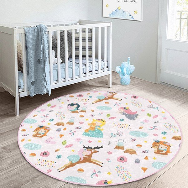 Heleroosa laste vaip ø 100 cm Comfort - Mila Home-image-2
