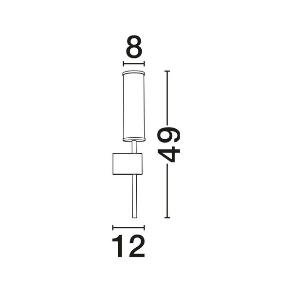 Valge/messingvärvi LED-seinavalgusti kivist dekooriga Nolia - Nova Luce-image-2
