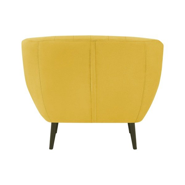 Kollane sametist tugitool Toscane - Mazzini Sofas-image-4