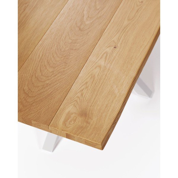Söögilaud tammepuust pealispinnaga 90x160 cm Argo - Kave Home-image-3
