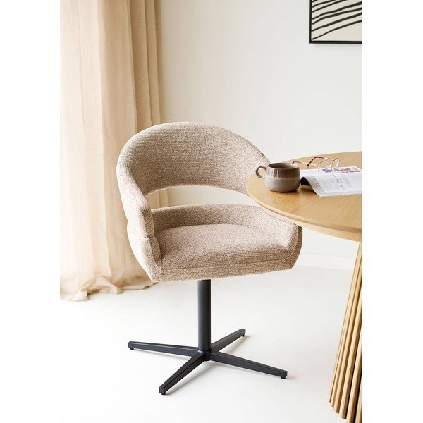 Beež polsterdatud söögitool käetugedega Dover - House Nordic-image-1