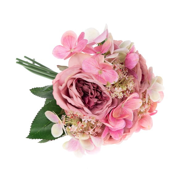 Umělá dekorativní kytice hortenzií a růži Dakls Pessa