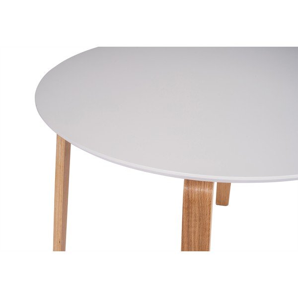Ümmargune valge lauaplaadiga söögilaud ø 110 cm Lana - Bonami Essentials-image-2