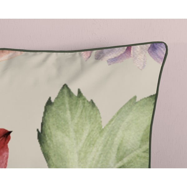 Beež pikendatud satiin-puuvillast voodipesu üheinimesevoodile 140x220 cm Fiori - Descanso-image-3